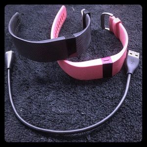 His and her fitbits HR2